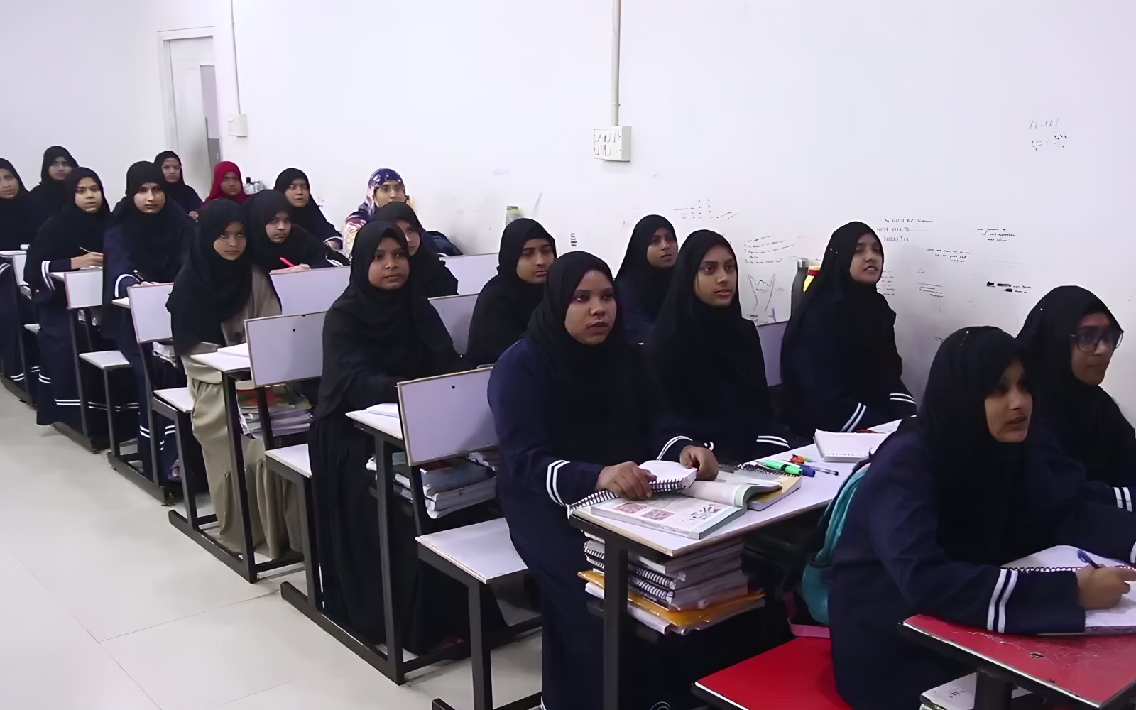 Students studying together at Shaheen